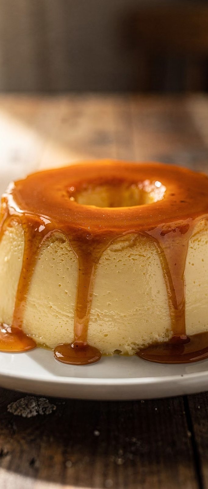 Pudim com calda de caramelo